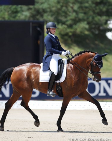 Maya Shemakova was on 73% in the trot tour when she went off course and made her score plummet by almost four percent. Pity