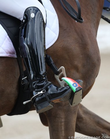 Stirrup with the Italian flag