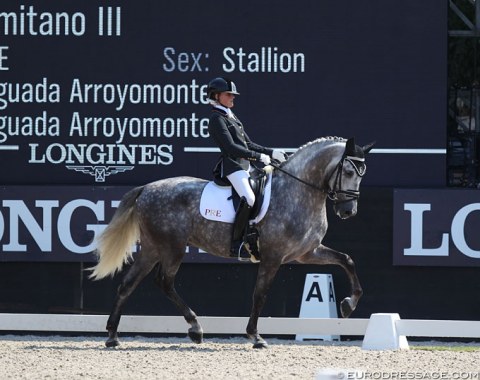 Spanish young rider team member Alba Abollo Fontela on Molinero FS