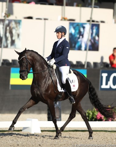 Sara Gallop on the British bred Oldenburg mare BKS Fantasia (by Furstenball x Rubin Royal)