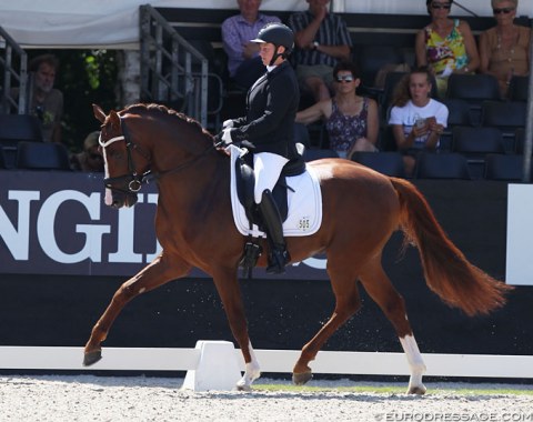 Belgian Christel Vernelen on Hitch van het Bloemenhof (by Vivaldi x Quaterback)