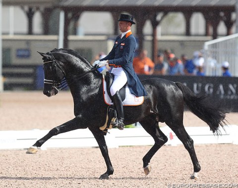 Hans Peter Minderhoud rode Dream Boy in the pouring rain, yet the sun continued to shine strongly