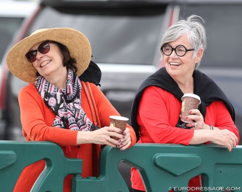 Jacqueline Brooks' mom Mary (right) having fun at the vet inspection