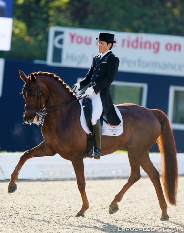 Ryunosuke Kuroda on the 13-year old KWPN mare Bellatre DES (by Serano Gold x Rubinstein)