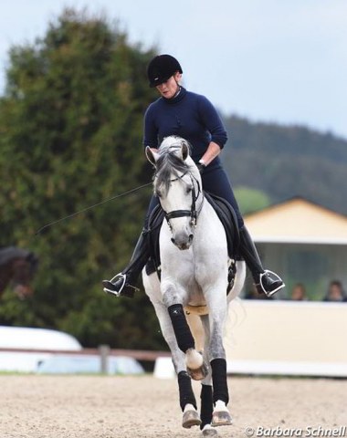 Isabell Werth brought Belantis to Hagen. She was originally entered for the Louisdor Cup classes but withdrew him and just trained