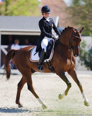 Former Under 25 rider Charlotte Defalque now in the senior division on Botticelli (by Vivaldi x Koss)