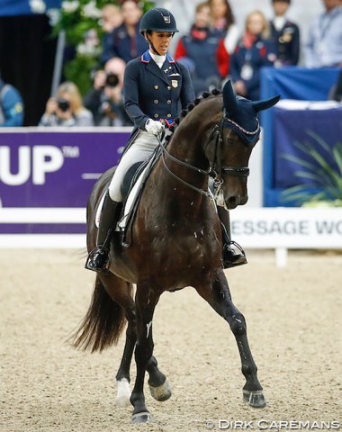 Kasey Perry on Gorklintgaards Dublet at the 2019 World Cup Finals