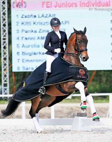 Hungarian junior rider Zsofia Lazar on Balerina Royal