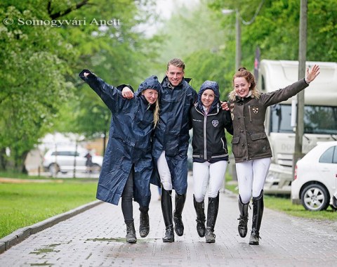 Rain didn't dampen the spirit of these riders