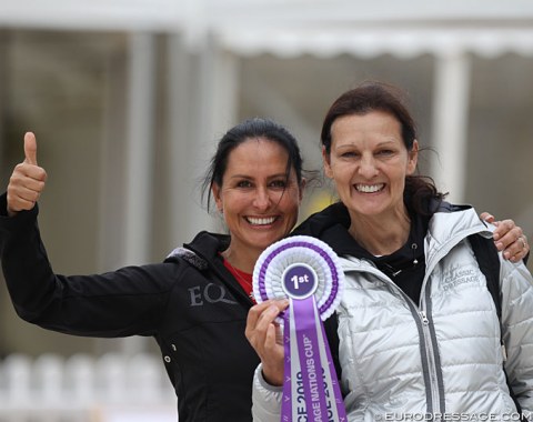 Briolinca's owners Rebecca Hughes and Julia Hornig celebrate