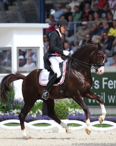 Daniel Bachmann Andersen and Blue Hors Don Olymbrio. This 11-year old also looked a bit tired in the freestyle but tried his hardest