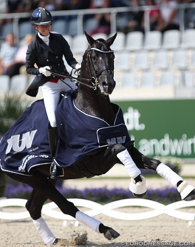 Glamourdale bolting in the lap of honour. Fry keeps a smile on her face