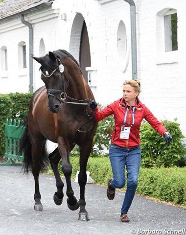 Dorothee Schneider and Sammy Davis Jr in the trot up