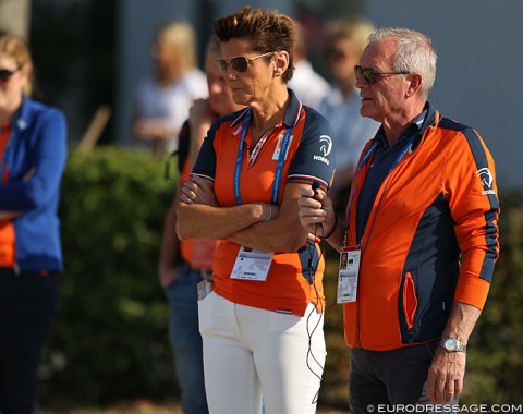 Coby van Baalen with Dutch team trainer Alex van Silfhout