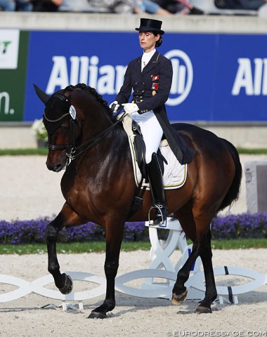 Brand new Swiss Grand Prix champion Birgit Wientzek-Plage on Robinvale