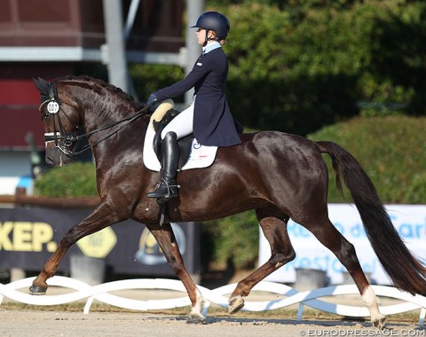 Italian home side rider Alice Campanella on Gracile D.E.S