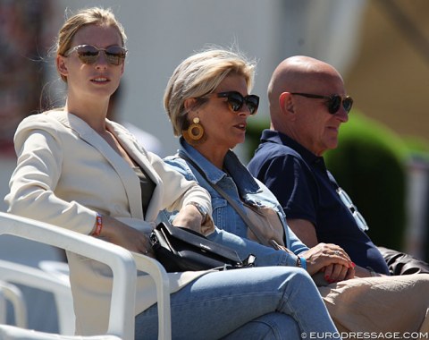 Look who stopped by: Antonia Arl with her parents Yvette and Jochen. Antonia competed on the Belgian team at the European Pony and Junior Riders Championships and showed up to Young Riders level internationally. She just graduated from high school and will begin Bachelor studies in Barcelona in the autumn 