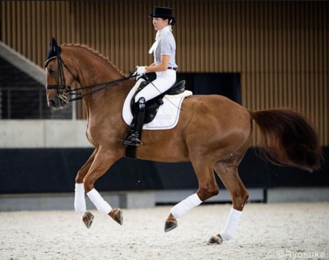 Maria Takada in a dressage demonstration