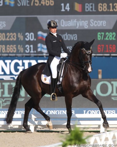 Belgian Isabel Cool and Aranco V. They ended up being eliminated because the horse was unlevel