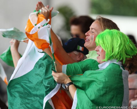 The Irish fans jubilate