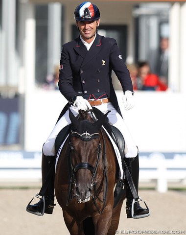 Arnaud Serre on the Portuguese Sport Horse Ultrablue de Massa (by Rubin Royal out of a Lusitano dam by Almonda MAC)
