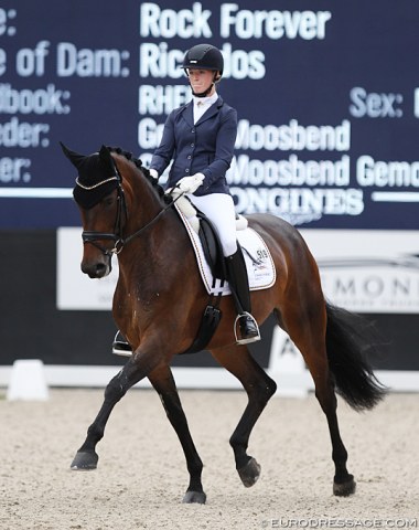 Jill de Ridder on the home bred Moosbend's Rockadera (by Rock Forever x Ricardos)