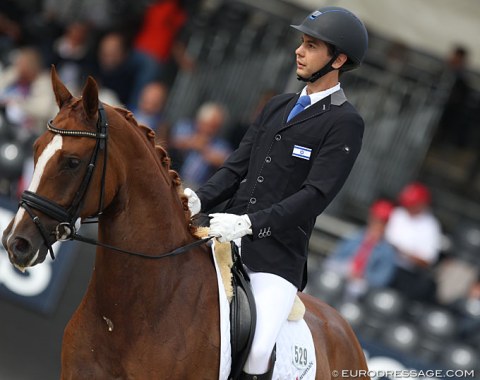 Israel's Roy First on the Rhinelander mare Spice Girl (by Stanford x Londonderry). This mare had one of the best walks of the day, but only got 8.0 for it