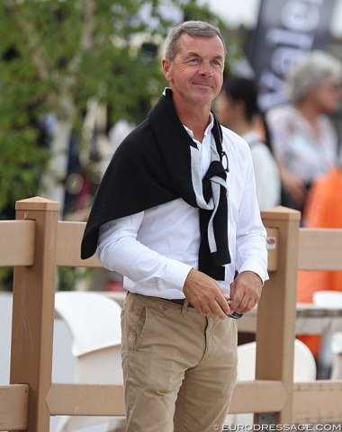 Big smile on Ulf Möller's face who has coached Eva Möller to the victory in the 4-year old division (So Unique), Andreas Helgstrand to gold, silver, bronze (Jovian, Queenparks Wendy, Revolution, Zhaplin Langholt) and Severo Jurado Lopez to gold (D'Avie)