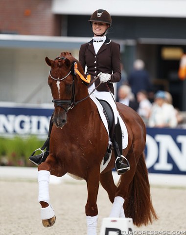 Dinja van Liere and Independent Little Me (by UNO Don Diego x San Remo) rode a sweet, accomplished test that surprisingly landed him quite high in the ranking: 7th with 8.72 points