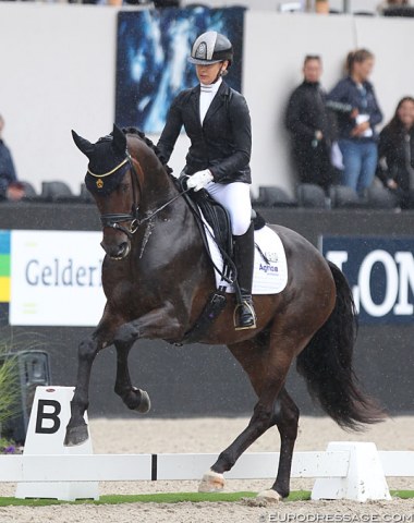 Back in the international arena, but this time on a youngster; Danish 2017 European Championship team rider Anna Zibrandtsen with Lumiere (by Floricello x Gigolo)