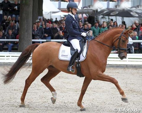 Beatrice Buchwald on Oemer Boyar van Baaren's Westfalian gelding Estero (by Escolar x Desperados)