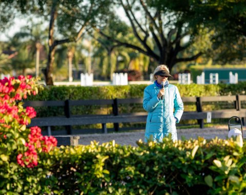 Judge Charlotte Bredahl started the week with a clinic at Hampton Green Farm