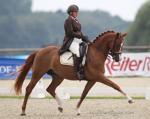 Heidi de Keyser and her home bred Belgian warmblood mare Jebe van het Keysersbos (by Rubiquil x Ahorn Z). 