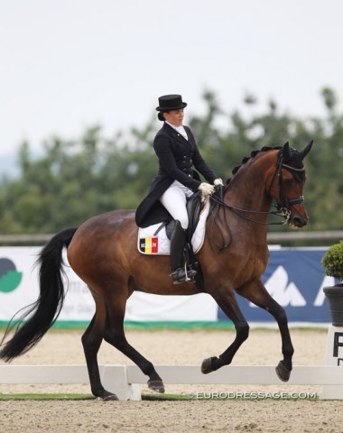 Belgian Linda Meisch on Belgian Warmblood mare Jane Toja (by Tuschinski x Concreto)