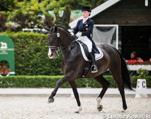 Russian Elena Sidneva on Sacura, the day before the mare developed colic and could not be saved