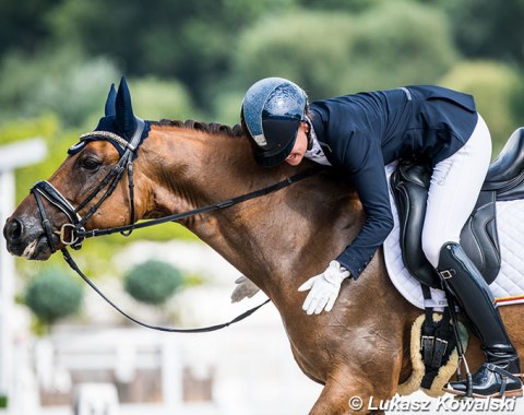 Belgian Emilie Herweyers and Don't Dream finish 9th in the freestyle at their first Europeans and just 6 months together