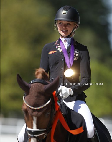 German team new comer Antonia Roth beaming with pride