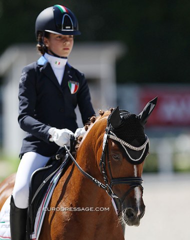 The first rider to go today, Italian Virginia Spönle on Adrette D