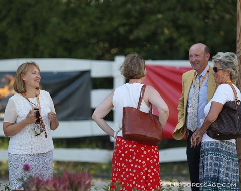 The judges sharing a laugh during a break: Eva Vint-Warmington, Orsolya Hillier, Eddy de Wolff van Westerrode, Ulrike Nivelle