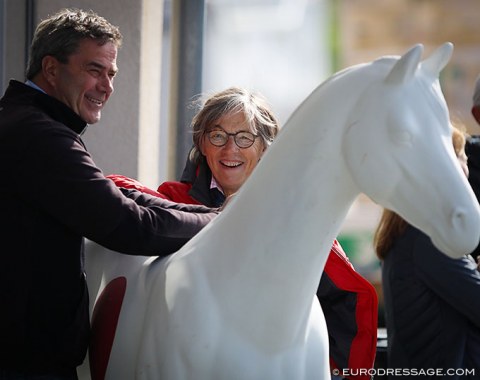 Dutch stallion keeper Gert-Jan van Olst (owner of Chippendale) and former Dutch Olympian and trainer Tineke Bartels