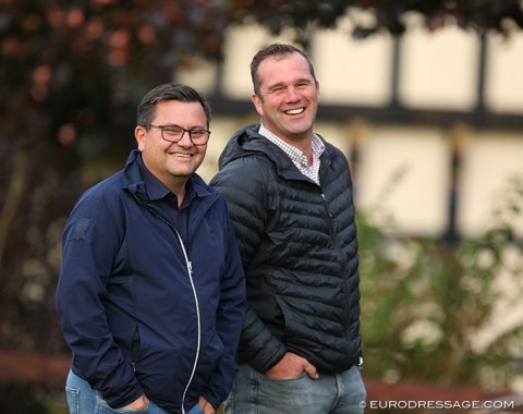 Francois Kasselmann and Michael Holtgers sharing a laugh