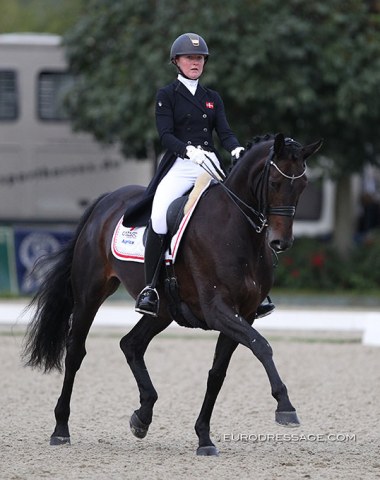 Ida Kirstine Bjørn on the 9-year old Danish mare Soegaard Ballerina (by Bogegaardens Boney M x Bogegaardens Laurino)