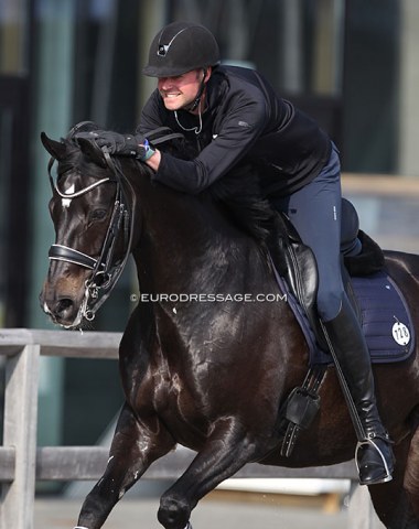 Favourite photo of the day: Vincent van Gasselt and Delacroix II make Grand Prix dressage look fun