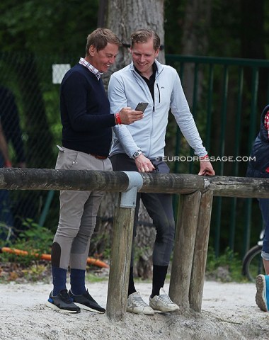 Emile Faurie and Henri Ruoste sharing a laugh