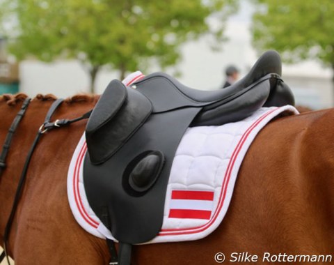 Pepo Puch’s custom made saddle to cater to the rider’s needs.