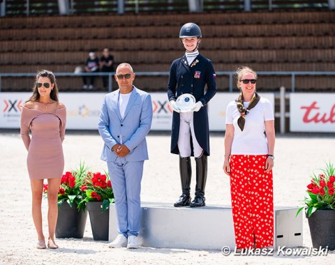 Lujza Cernuskova, Organizer Robert Pal, Czech junior rider Tereza Matouskova and judge Orsolya Hillier