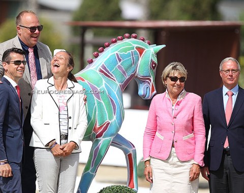 The junior riders' judges panel: Hans Voser, Magnus Ringmark, Alice Schwab, Elke Ebert, Olivier Smeets