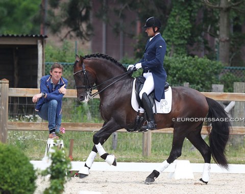 Rudolf Zeilinger coaching Jose Daniel Martin Dockx on Malagueno LXXXIII