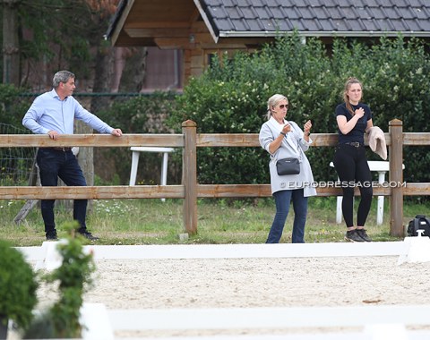 Gert-Jan van Olst (owner of Fendi) and his wife Anne van Olst coaching Severo Jurado Lopez