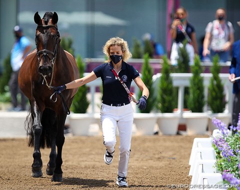 Portugal's Maria Caetano with Fenix de Tineo (by Rubi). Sire Rubi was Portugal's individual competitor at the 2012 Olympics in London,  9 years later Portugal has a team at the Games